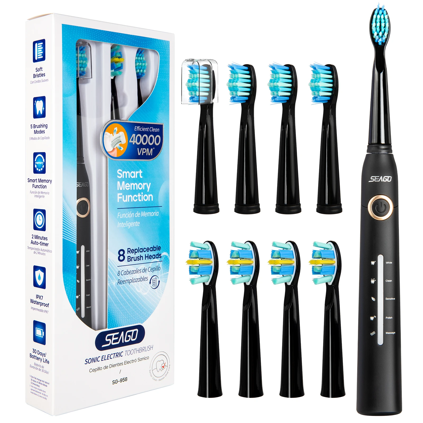 Seago-Electric-Toothbrush-Sonic-Toothbrush-30-Days-Long-Battery-Life-2-Minutes-Smart-Timer-5-Modes