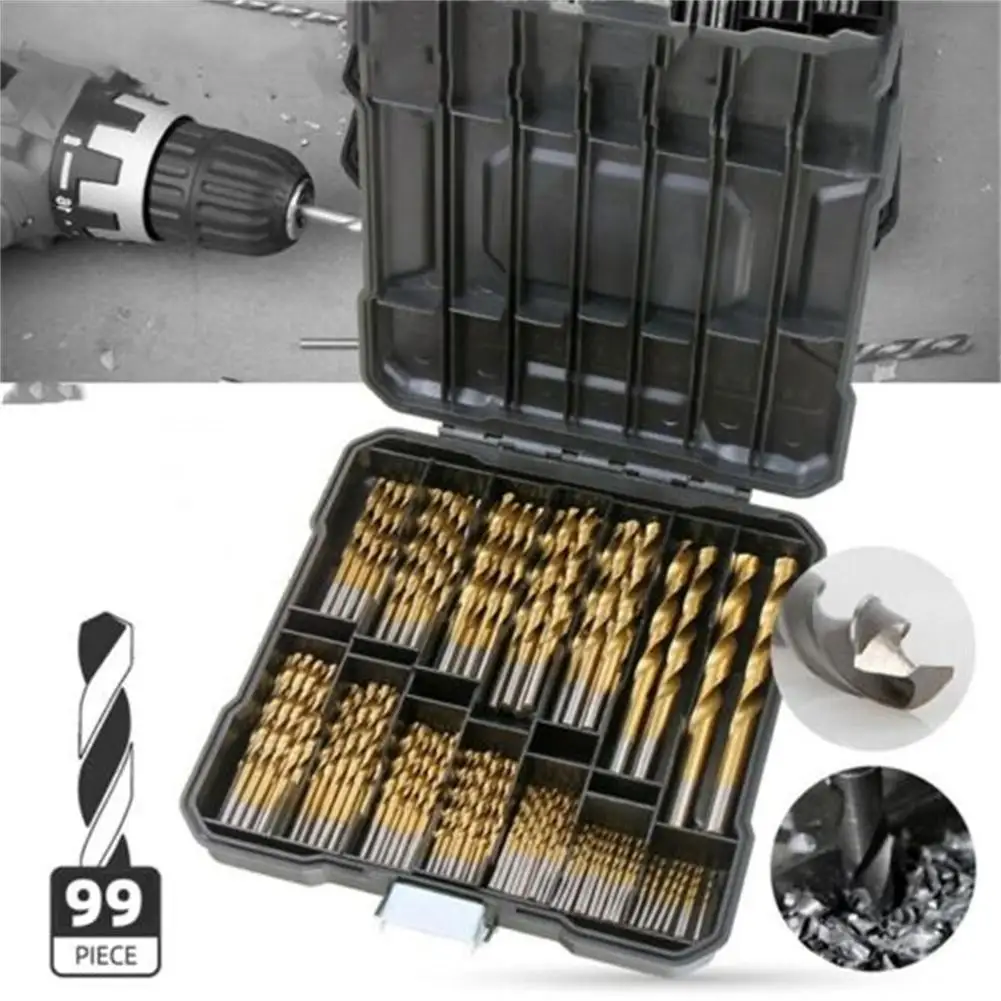 99pcs-1-4-1-16-Twist-Drill-Set-Anti-rust-Wear-Protection-High-Speed-Steel-Titanium